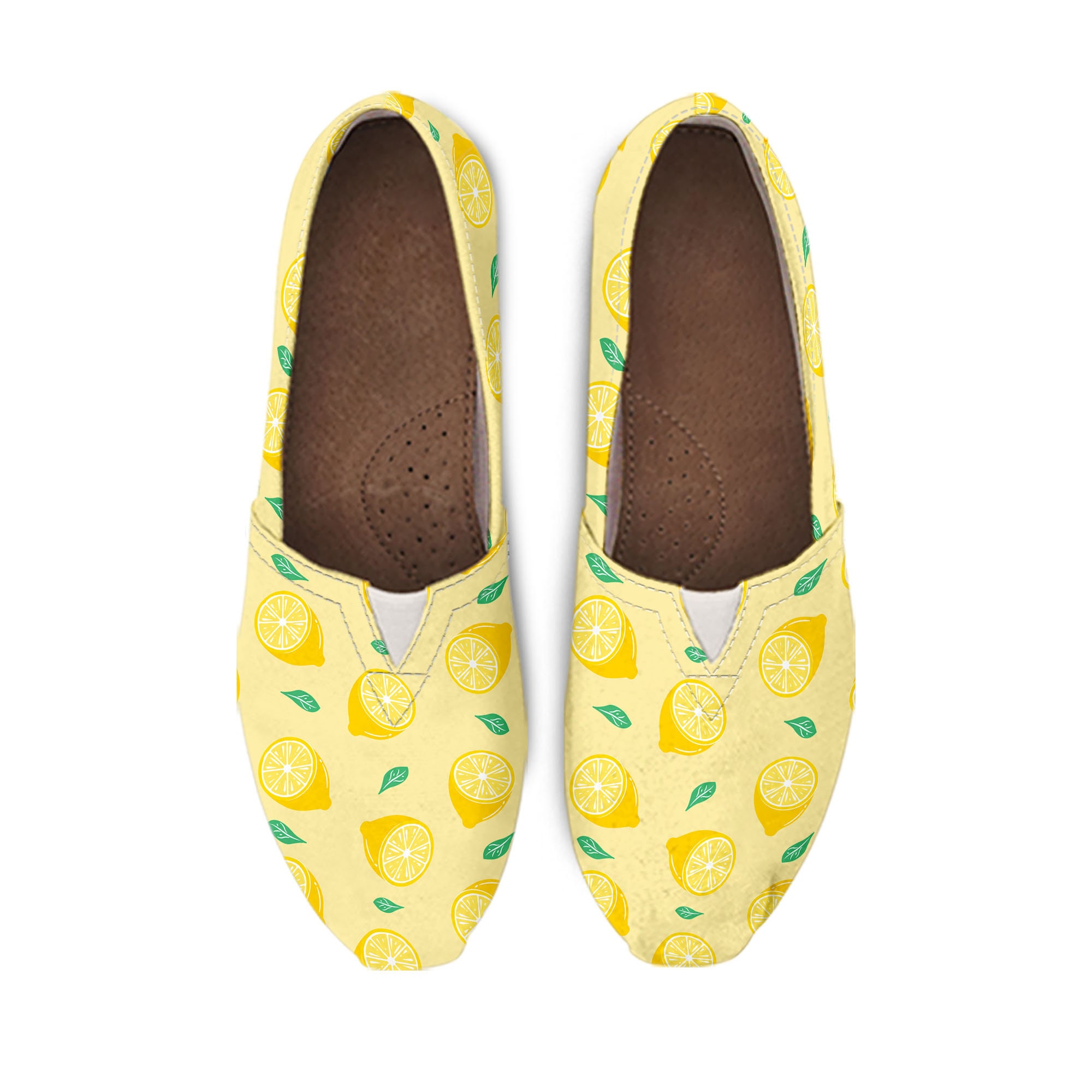 lemon canvas shoes