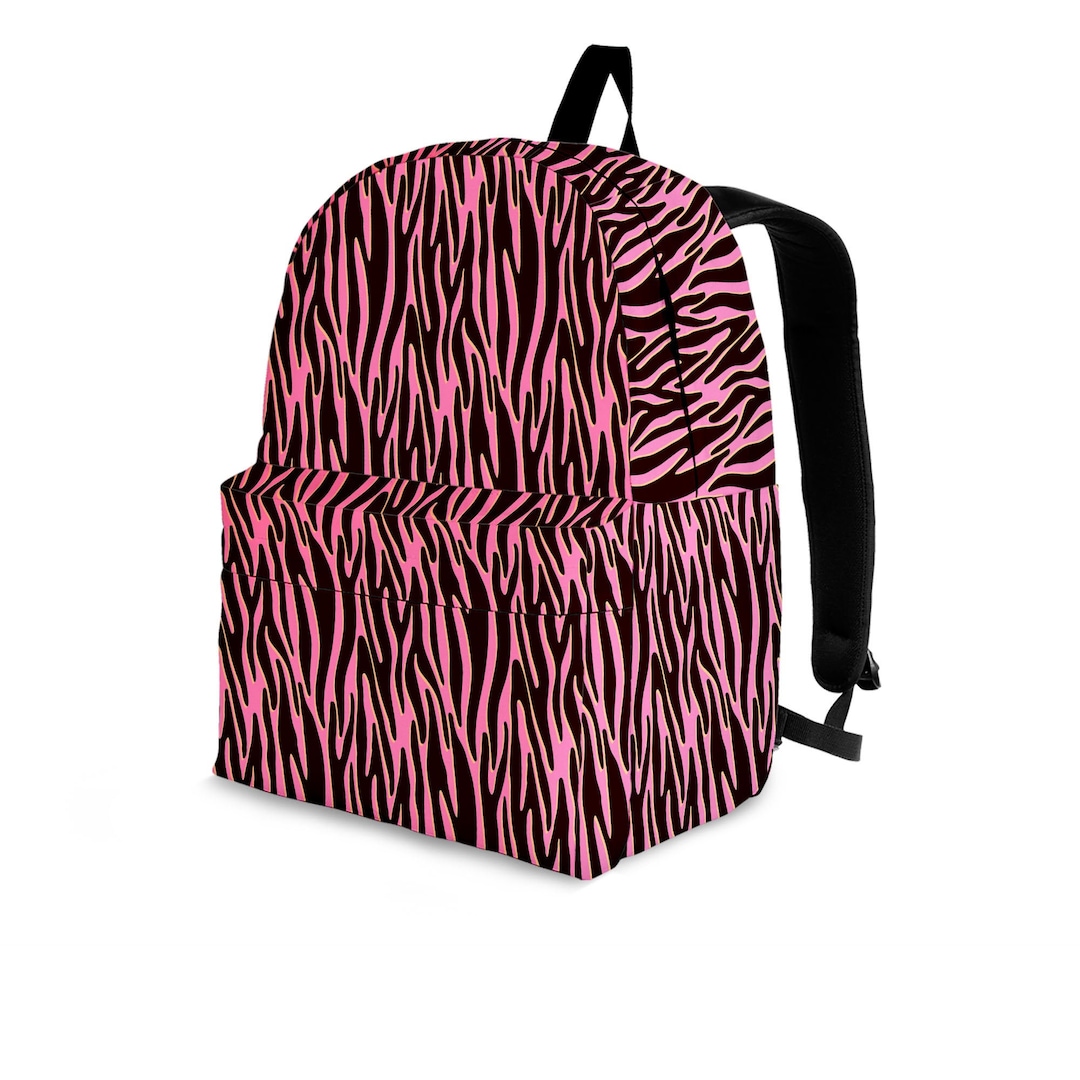 Zebra Print Backpack for Kids and Adults Zebra Pattern Bag Etsy