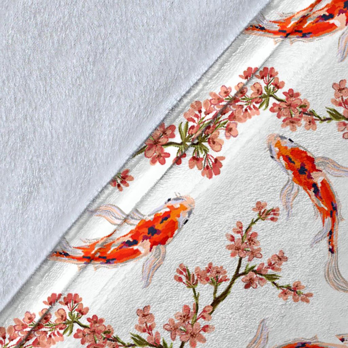Cute Koi Fish Blanket Fish Pattern Throw Blanket Fish Etsy