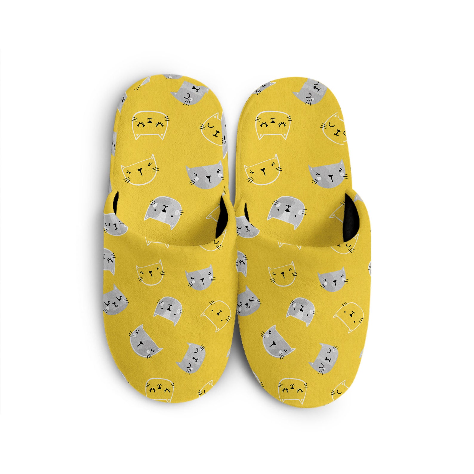 Cat Slippers Cat Pattern Slippers Cute Slippers for Women Etsy