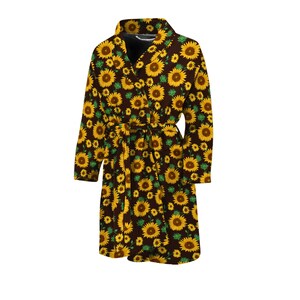 Sunflower Bathrobe Sunflower Pattern Robe for Women / Men Floral Robe ...