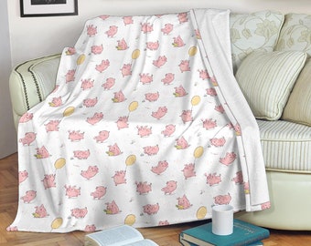51.2 x 59.1 Pigs Always Blanket Sofa Bed Throws/Throw Blanket for Adult and Fleece Blanket Throw Pig Pink, XL 
