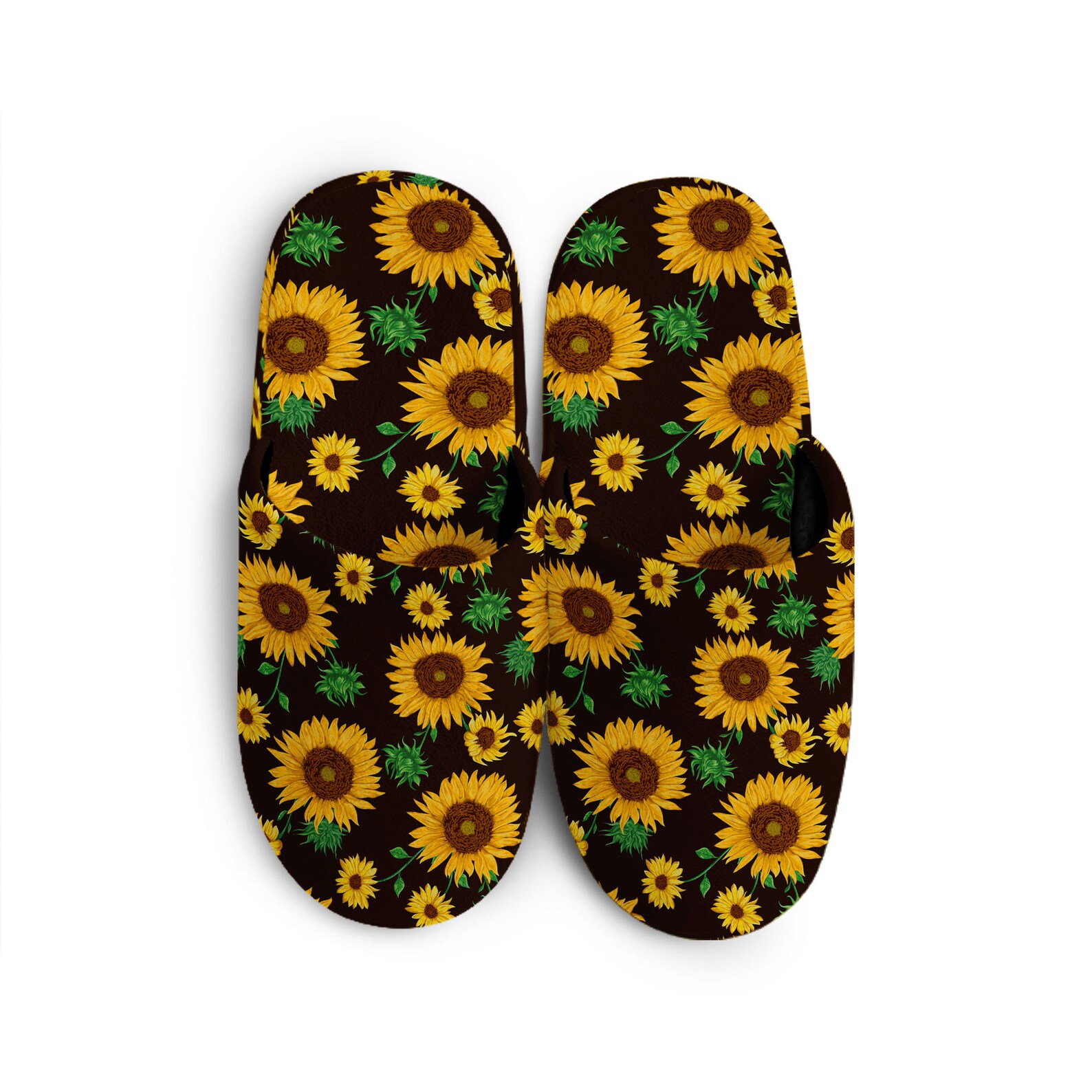 Sunflower Slippers Sunflower Pattern Slippers Cute Etsy