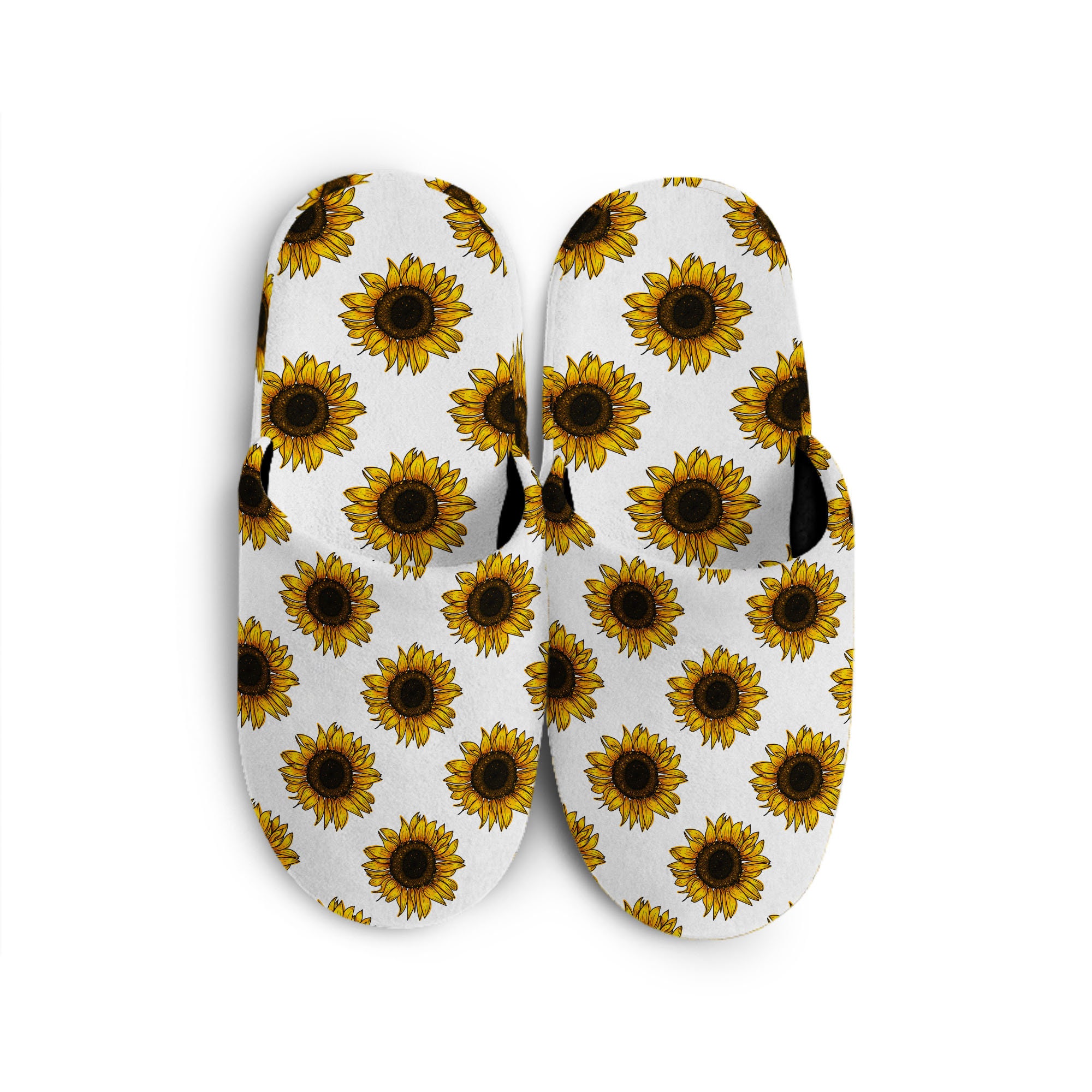 Sunflower Slippers Sunflower Pattern Slippers Cute Plant Etsy