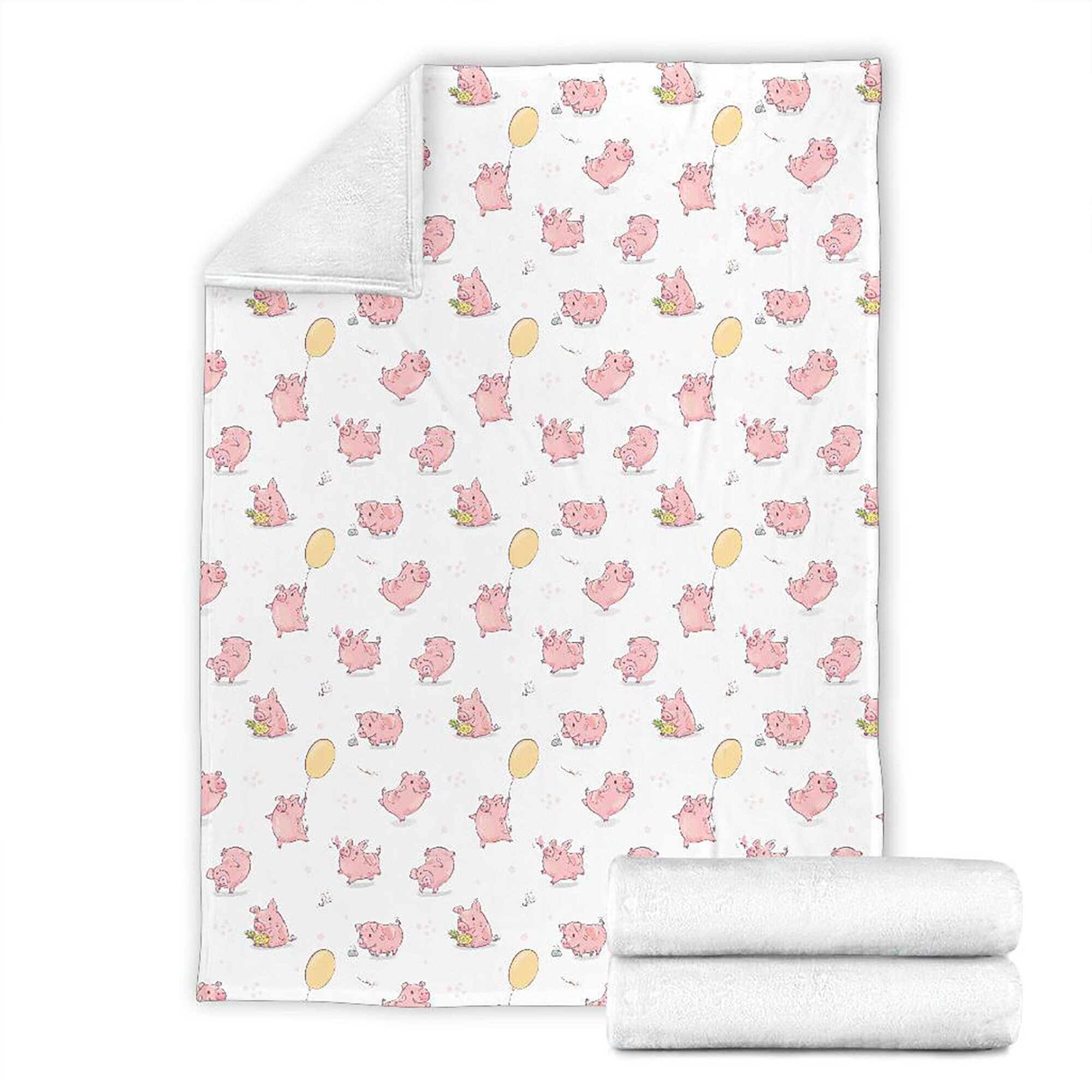 Cute Pig Blanket Pig Throw Blanket Pig Fleece Blanket Etsy UK