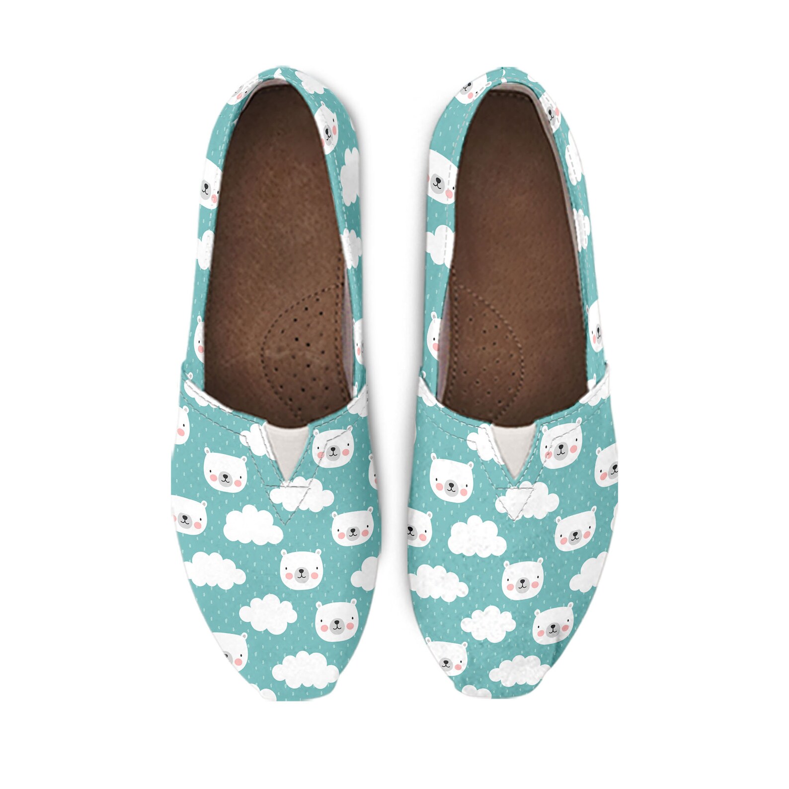 Polar Bear Pattern Slip on Shoes for Women Teddy Bear - Etsy