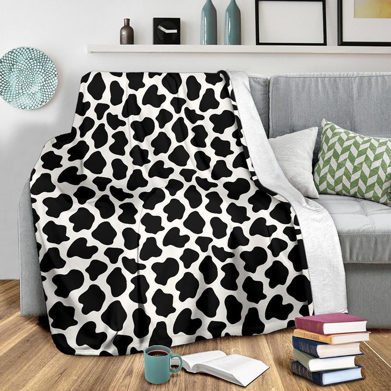 Cute Cow Blanket Cow Throw Blanket Cow Fleece Blanket Etsy UK