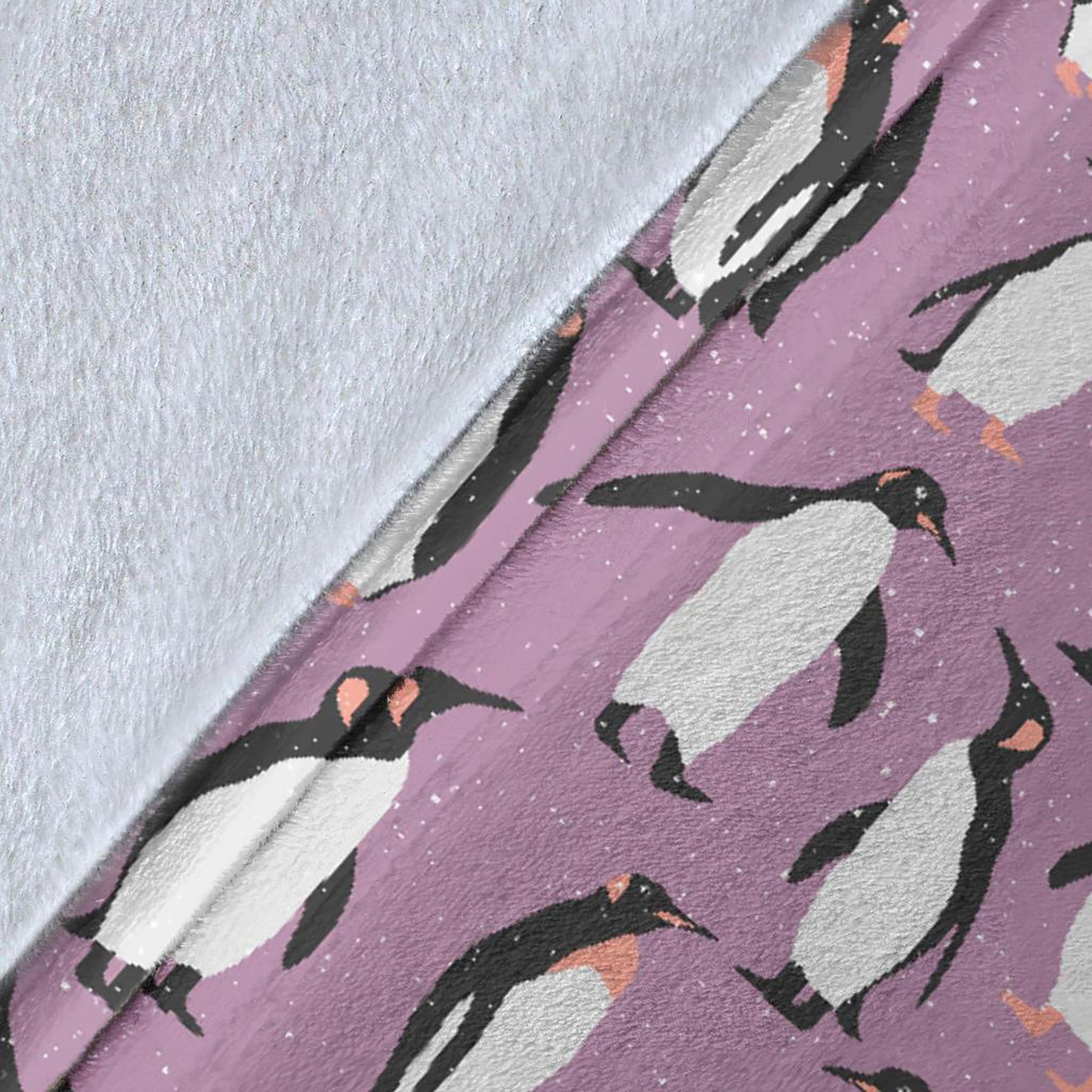 Cute Penguin Blanket Penguin Throw Blanket Penguin Fleece Etsy