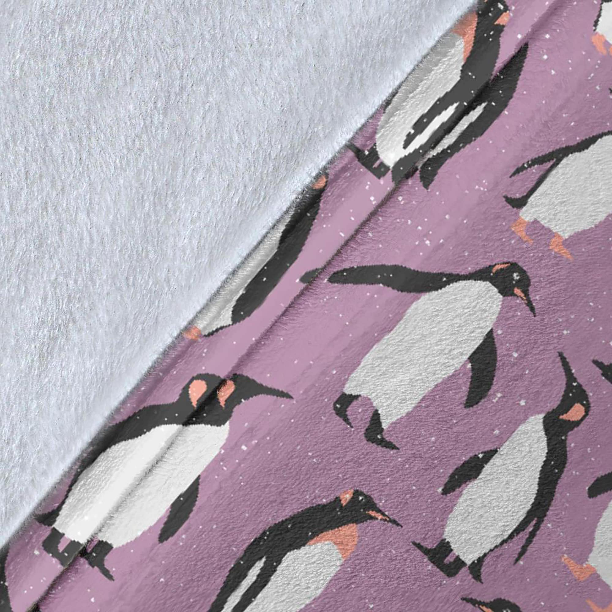 Cute Penguin Blanket Penguin Throw Blanket Penguin Fleece Etsy