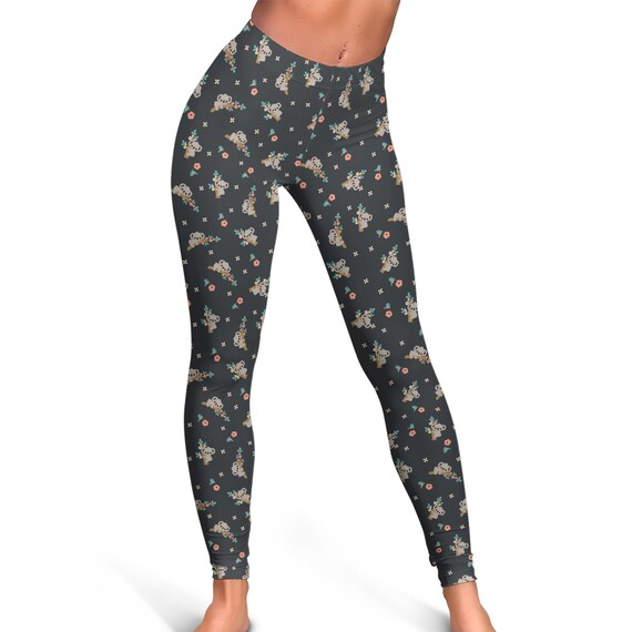 Cute Koala Leggings Koala Pattern Capri 