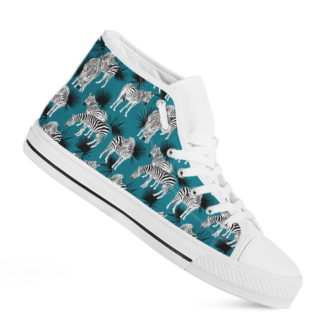 Zebra Pattern Shoes For Women Zebra Sneakers Zebra Etsy