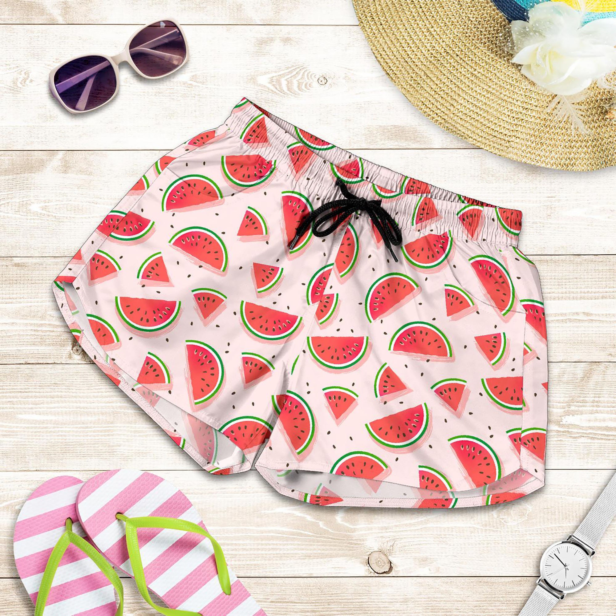 Watermelon Shorts Watermelon Pattern Swim Shorts for Women / Etsy UK