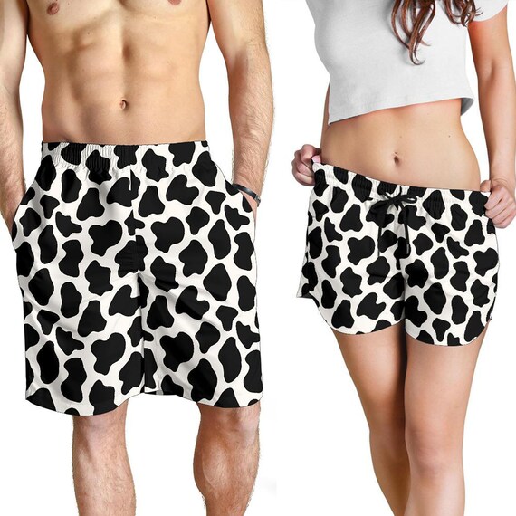 Cow Print Shorts Cow Pattern Swim 