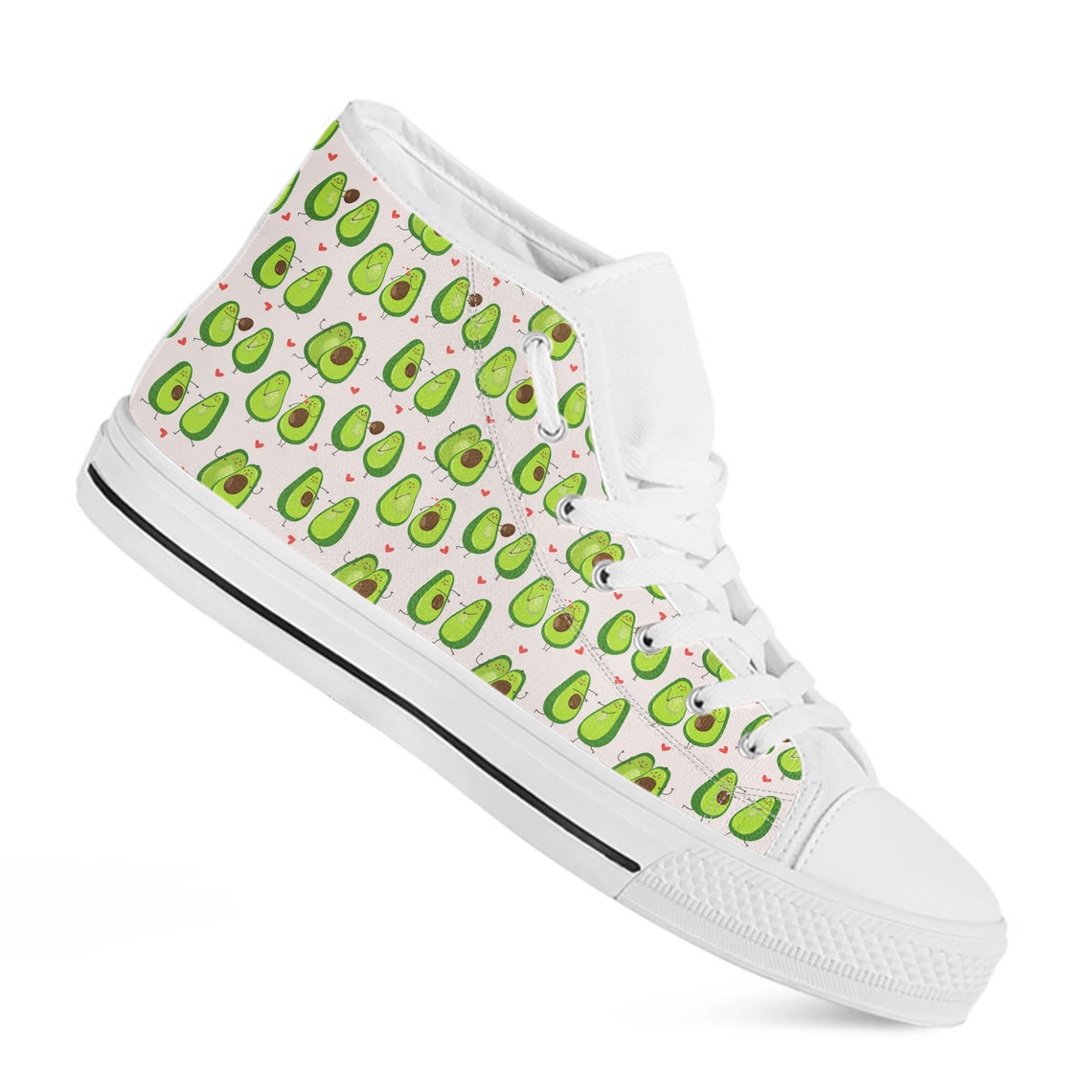 Avocado Shoes Avocado Pattern Sneakers Cute Avocado - Etsy