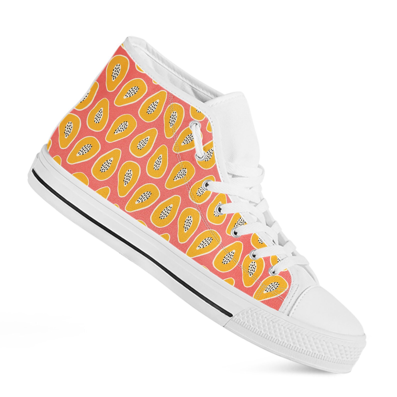 Papaya Shoes Papaya Pattern Sneakers Papaya Trainers Etsy