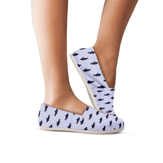 Scarpe slip on modello squalo per donna Sneakers squalo Mocassini