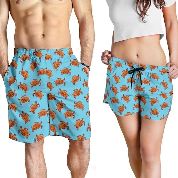 Sea Turtle Shorts Turtle Pattern Swim Shorts for Women / Men | Etsy