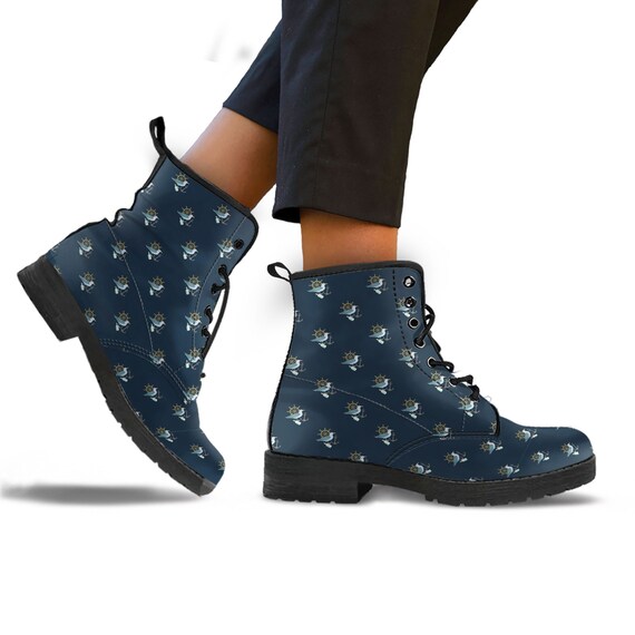 Botas de combate de gaviotas Botines con patr n de gaviotas Botas