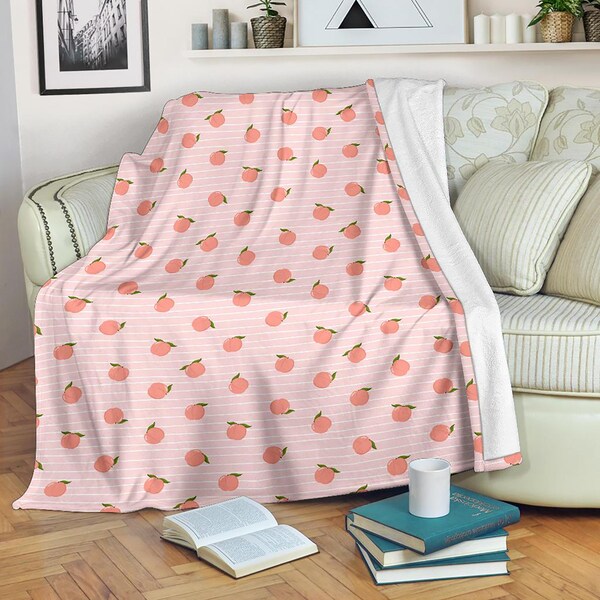 Peach Throw Etsy