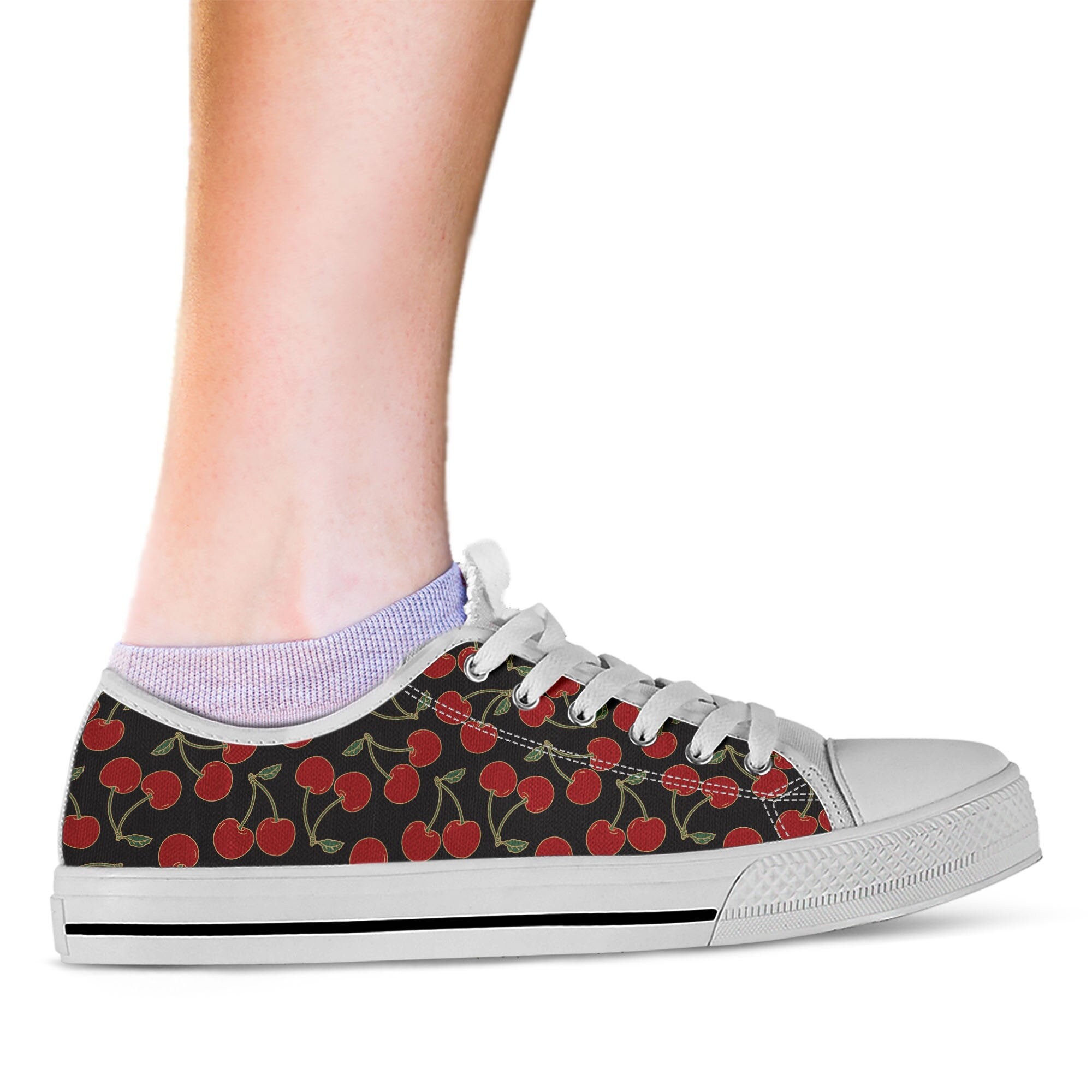 Cherry Shoes Cherry Pattern Sneakers Cute Cherry Trainers Etsy Australia