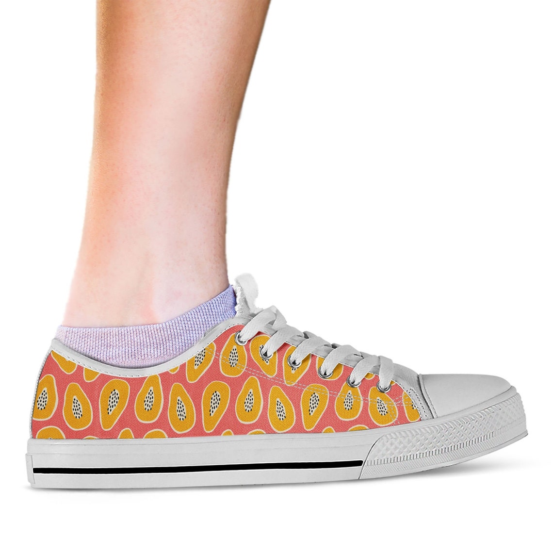 Papaya Shoes Papaya Pattern Sneakers Papaya Trainers Etsy