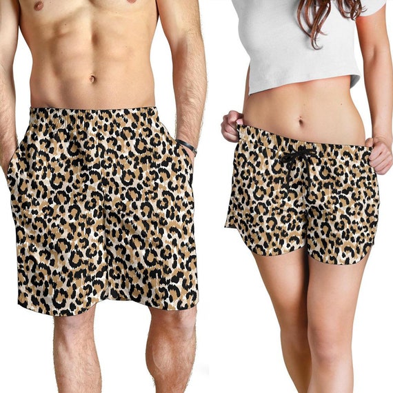 Leopard Print Shorts Leopard Pattern Swim Shorts For Women / Etsy