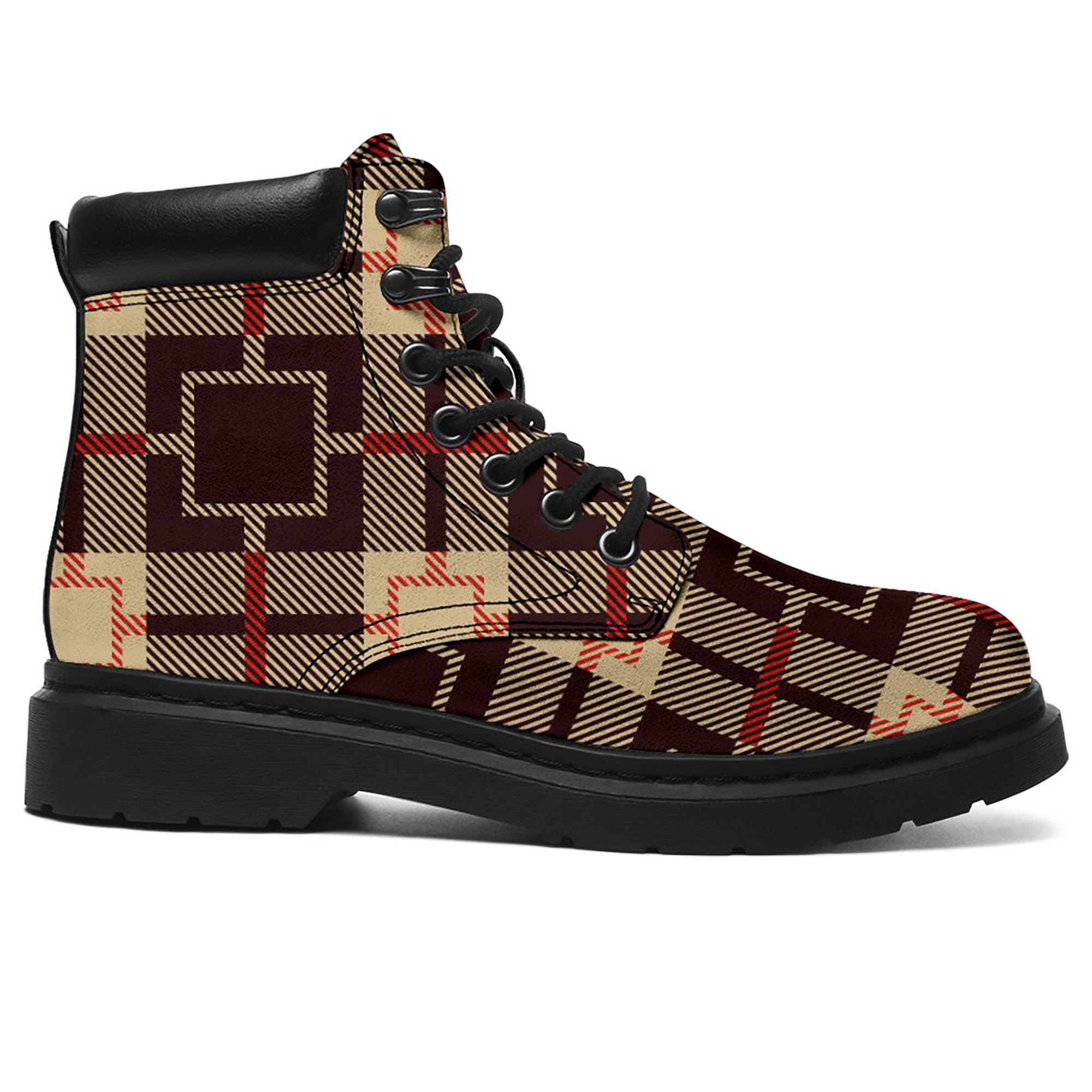 womens plaid winter boots