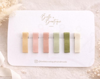Rainbow ribbon fringe clips - small clips - mini clips - Hair clips for girls - small clips - toddler hair clips - baby hair clips
