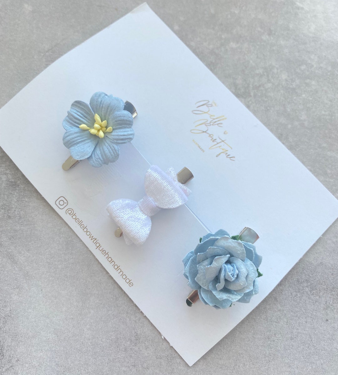 Fringe Clip Mulberry Flower Hair Clips Pigtail Clips White Bow Fringe