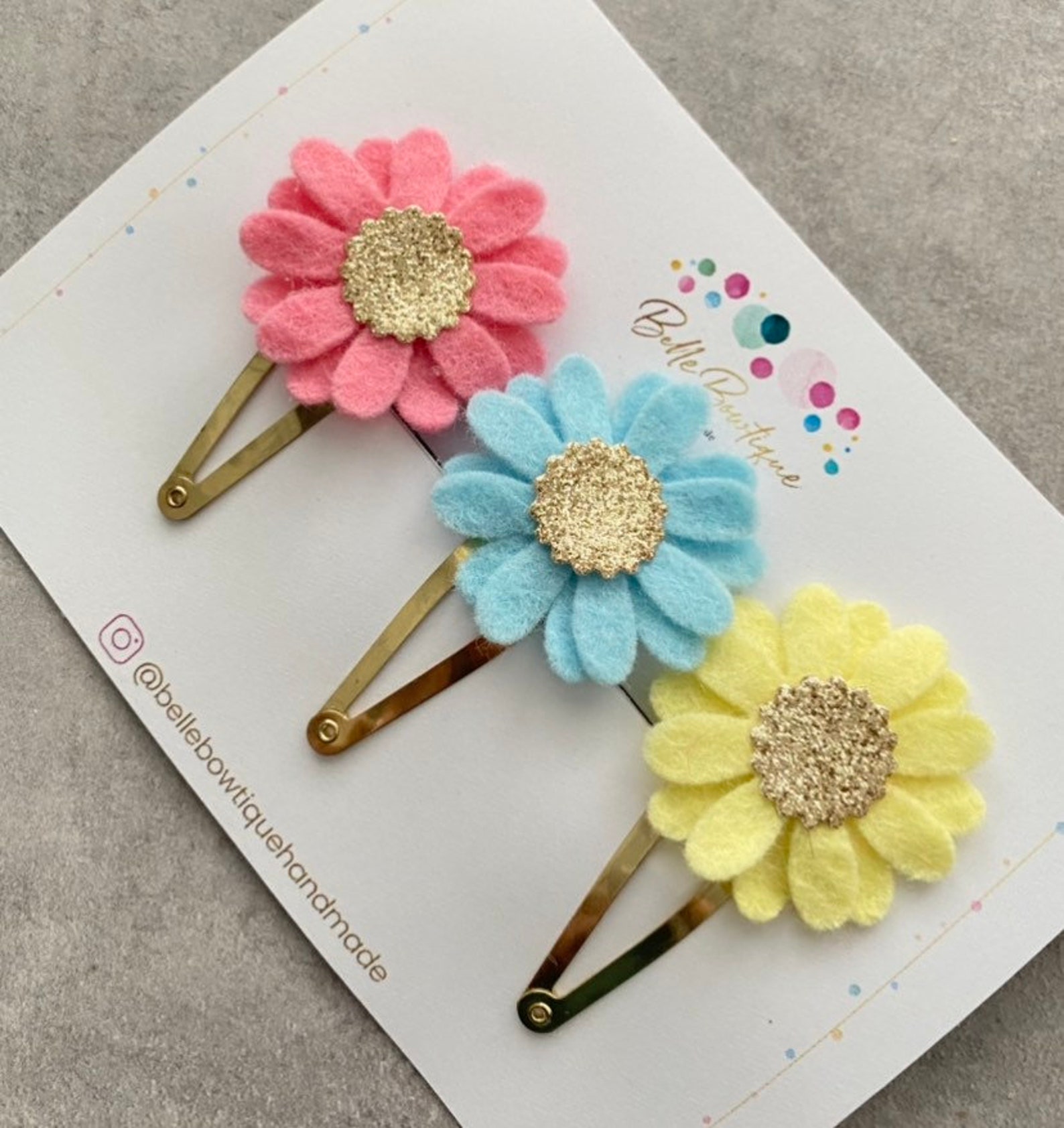 Daisy Flower Snap Hair Clips Pigtail Clips Clips pour Etsy
