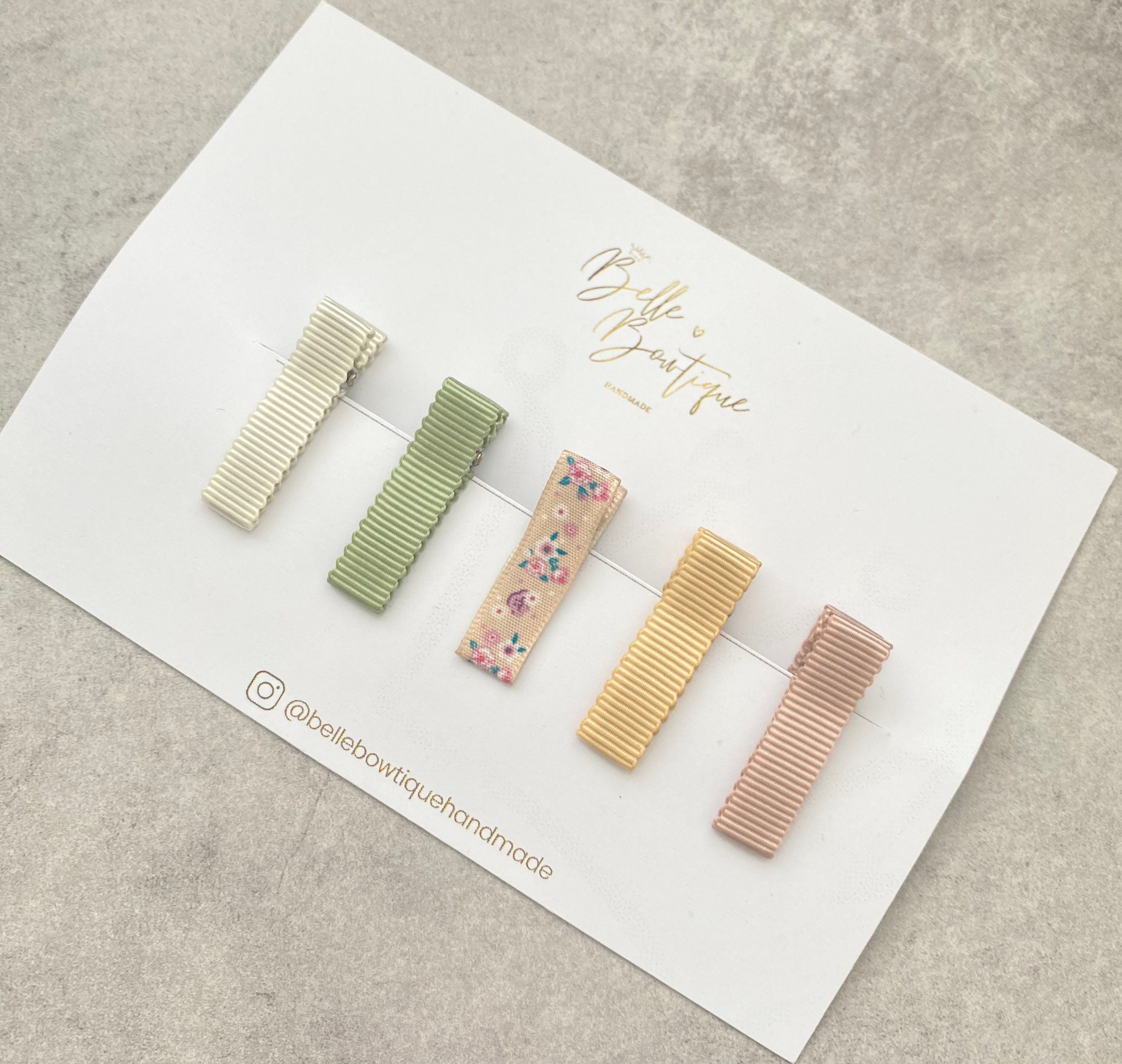Rainbow Ribbon Fringe Clips Pack of 5 - Small Clips - Mini Clips - Cl…