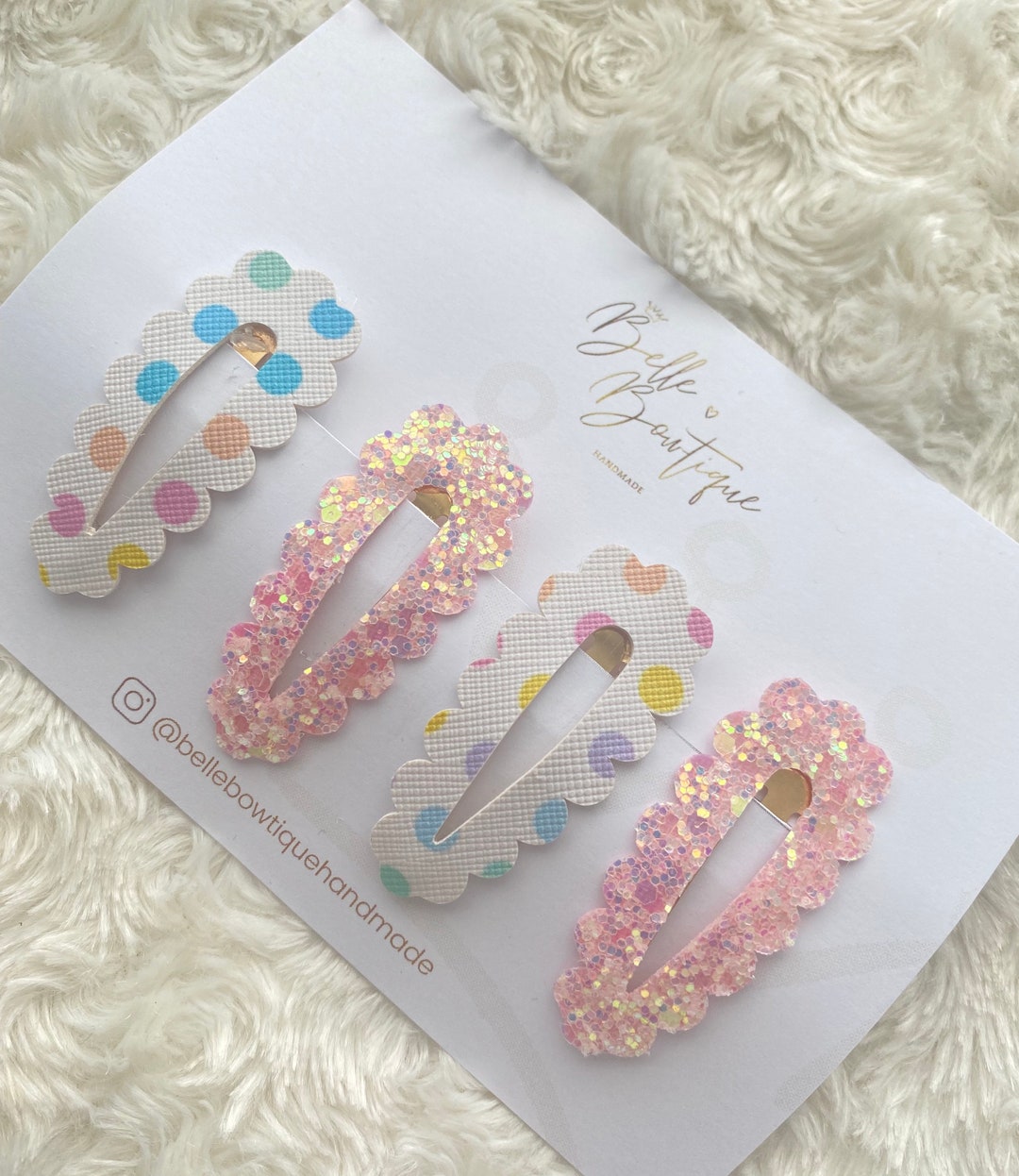 Pink Flower Snap Hair Clips Pigtail Snap Clips Piggy Bow Fringe Clips Baby Hair Clips Girls Hair