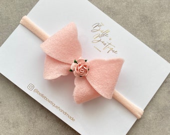 Baby Headband | Pink Flower Headband for Girls | Newborn Baby Headband | Pink Headband | Headband for Baby | Headband Gift| Baby Girl Gift