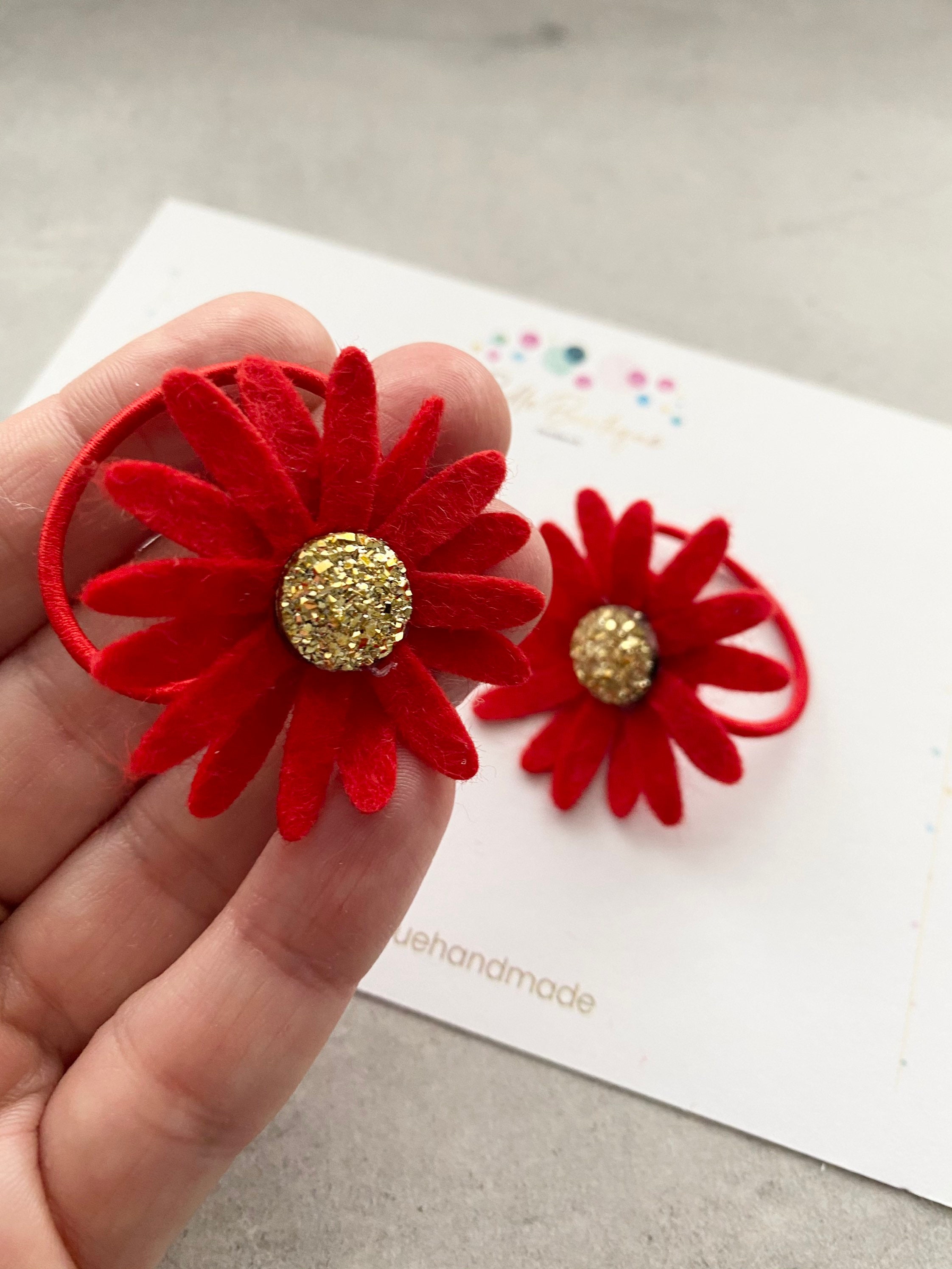 Daisy Collection Flower Hair Bobbles Handmade Hair Bobbles Etsy UK