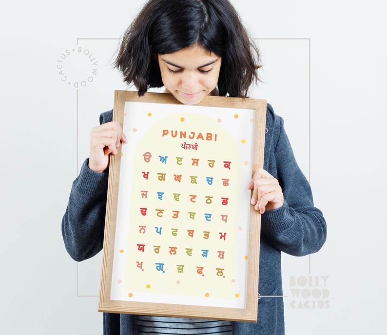 Punjabi Gurmukhi Hand Written Alphabet Printable Poster Etsy