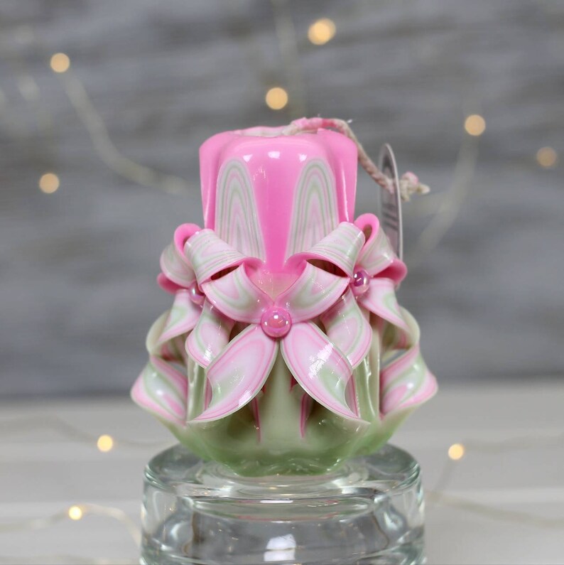 Colorful Carved CandlesRainbow Candle Set Small candle Etsy