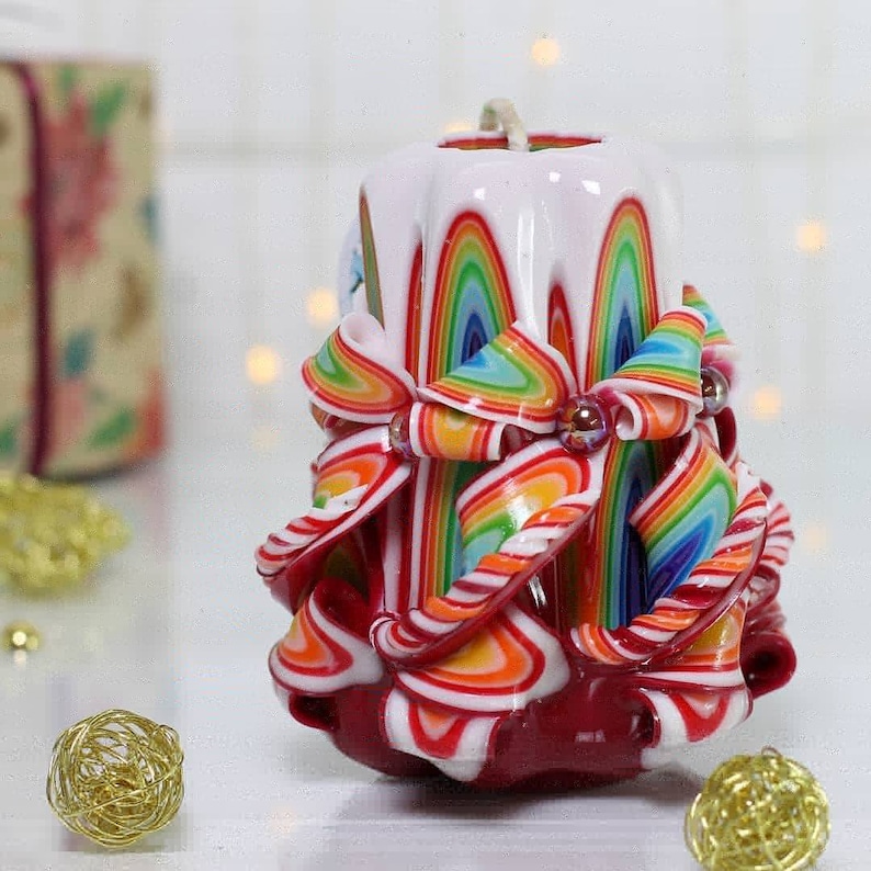 Rainbow Candles Etsy