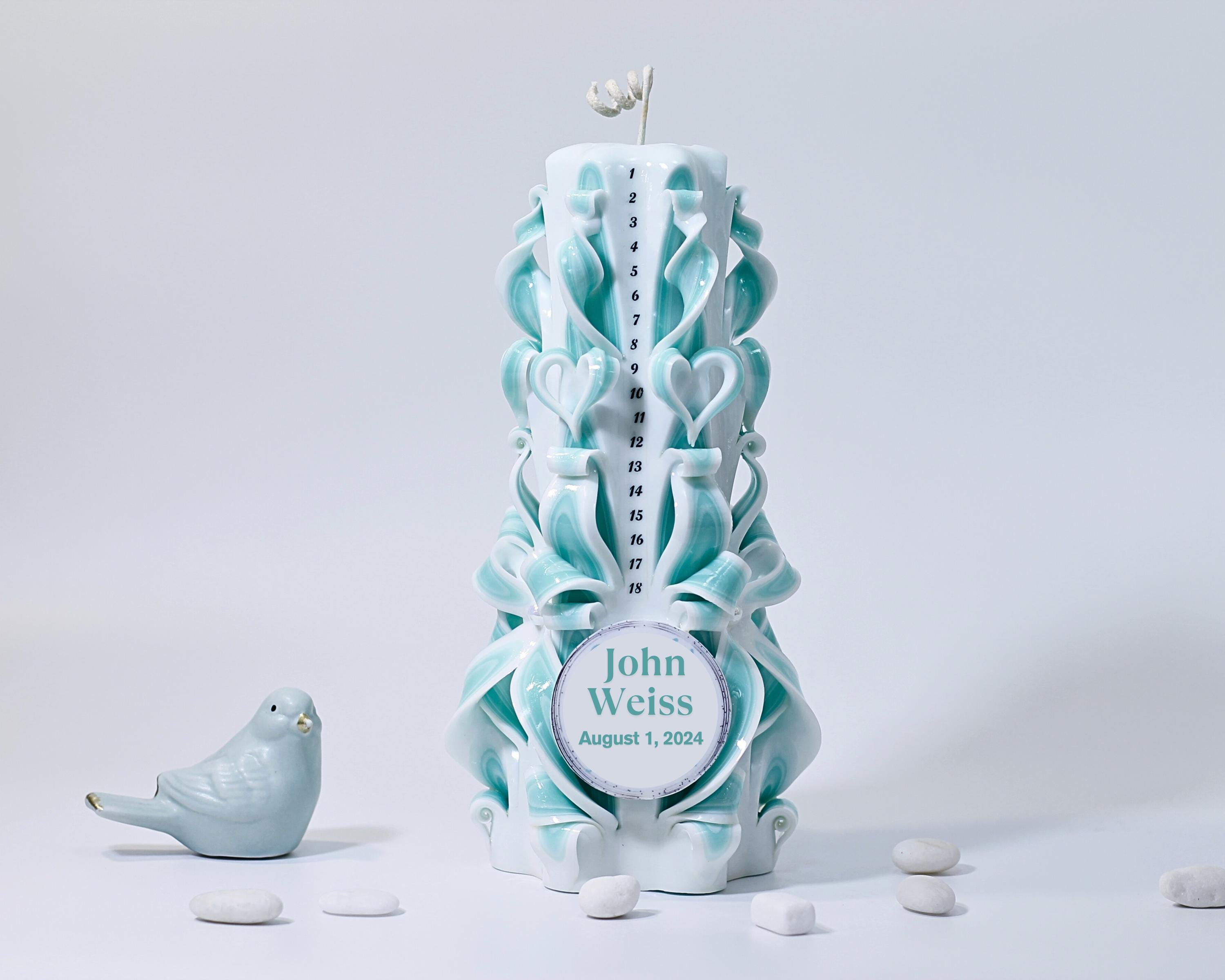 Countdown Birthday Carved Candle