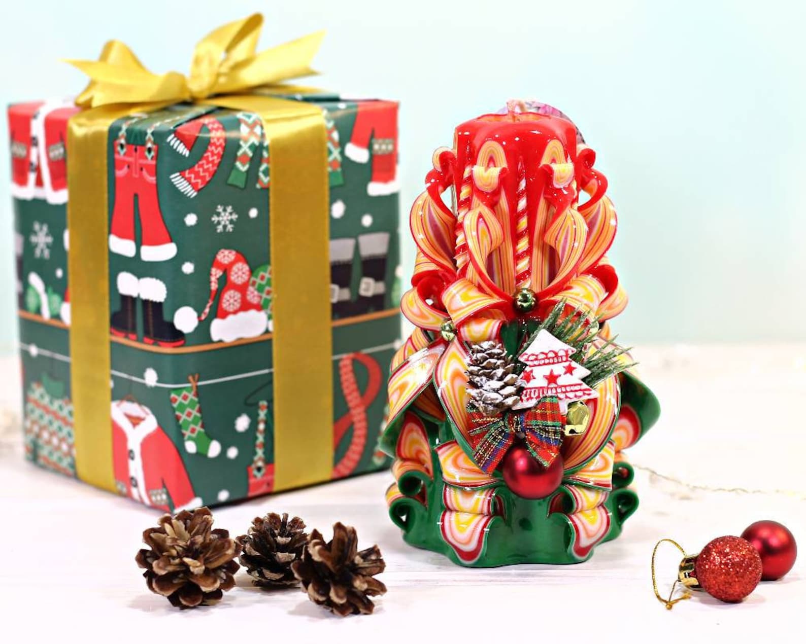 Christmas Candle Christmas Clearance in Classic Christmas Etsy