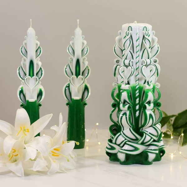 Hand Carved Candle Etsy
