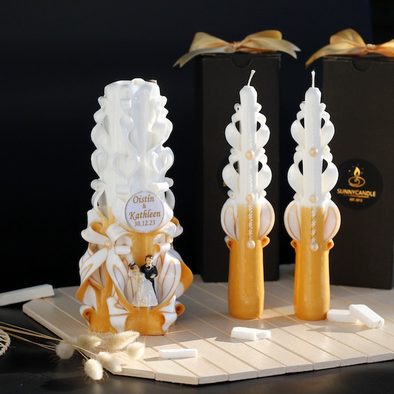 candle making Carved Wedding Candle