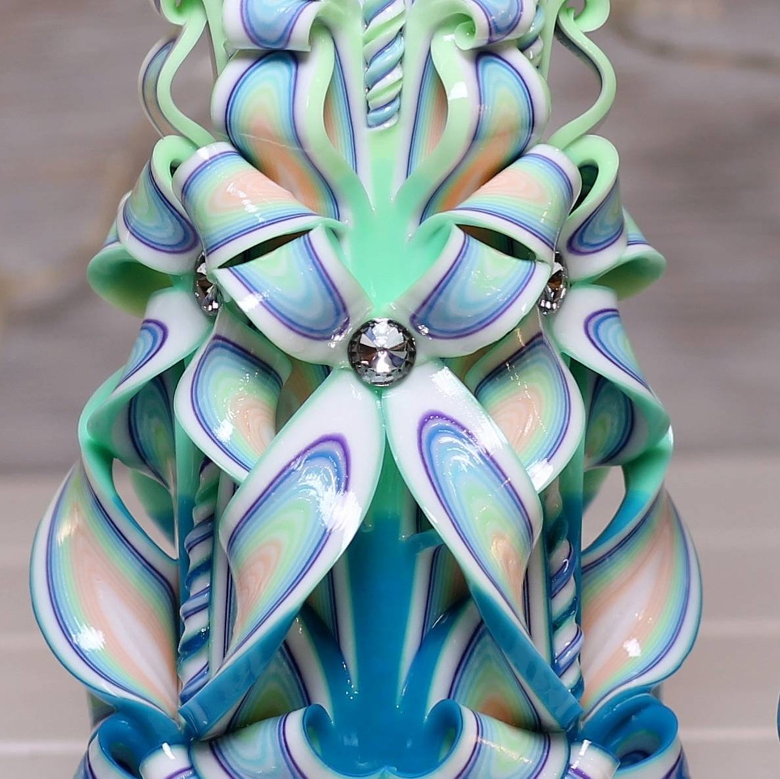 Unity candle set turquoise colors Wedding Wedding unity | Etsy