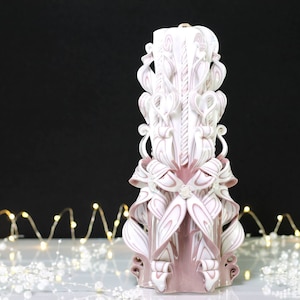 Hand Carved Candle: Decorative Art Candle, 9.8&quot; Height