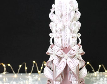 Hand Carved Candle: Decorative Art Candle, 9.8&quot; Height
