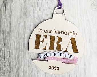 Custom TS Taylor Eras Tour Friendship Bracelet Swiftie Christmas Ornament