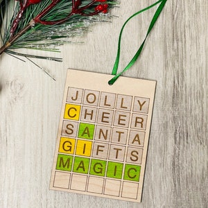 Wordle Christmas Ornament