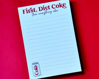 Funny Diet Coke Notepad | To-Do List Pad, Office Stationery