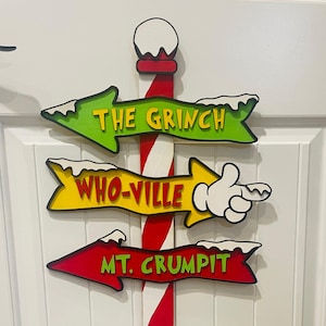 Décoration de pelouse de Noël Grinch SVG : enseigne de jardin, décoration murale ou accroche-porte (téléchargement numérique)