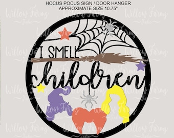 I Smell Children Sign Wall or Door Decor SVG Layered Wood Vinyl Decor CNC Laser Ready Files Glowforge Silhouette Cricut