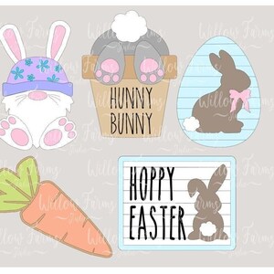 Pasen gelaagde lade SVG set bundel mini borden houten borden boerderij decor SVG CNC laser klaar bestanden Glowforge